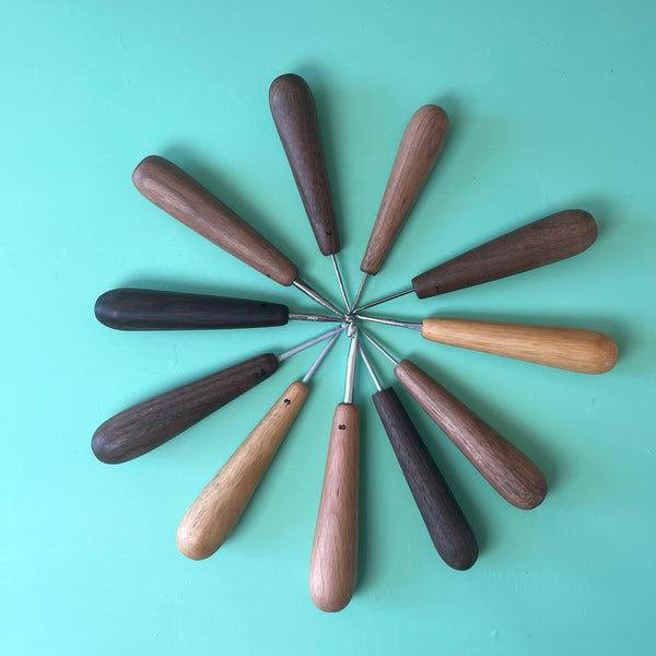 Hæklenål med Drejerindens træ greb