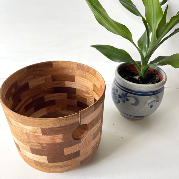 Strikkeskål i blandede træsorter