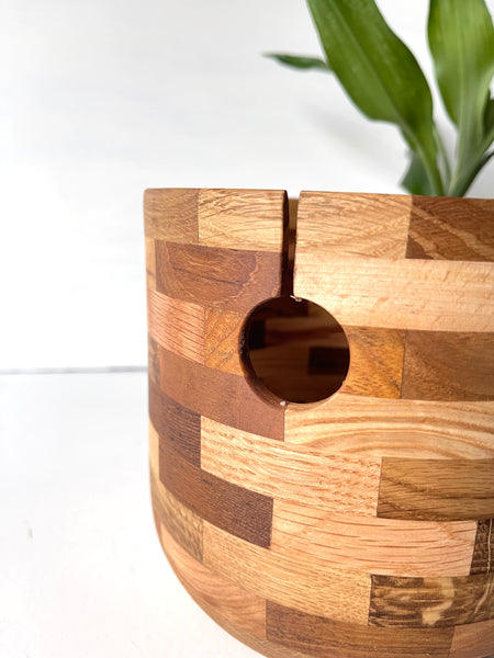 Strikkeskål i blandede træsorter