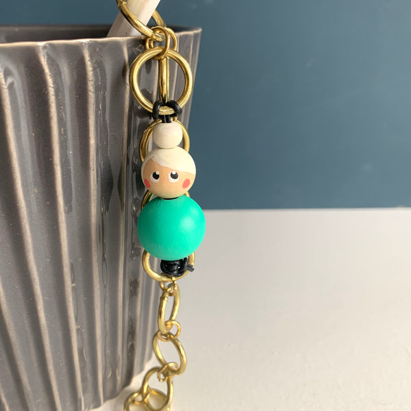 Miss Marker Strikkefisk messingkæde