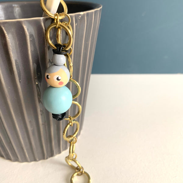 Miss Marker Strikkefisk messingkæde