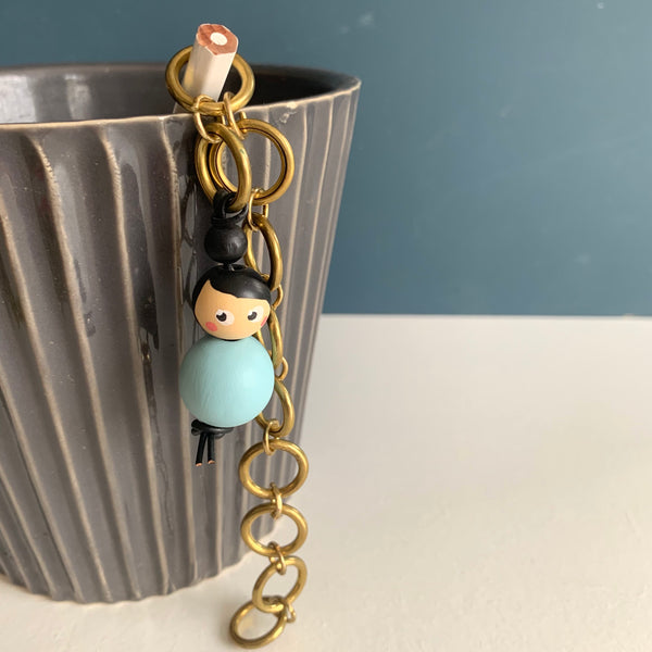 Miss Marker Strikkefisk messingkæde