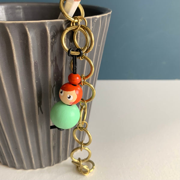 Miss Marker Strikkefisk messingkæde