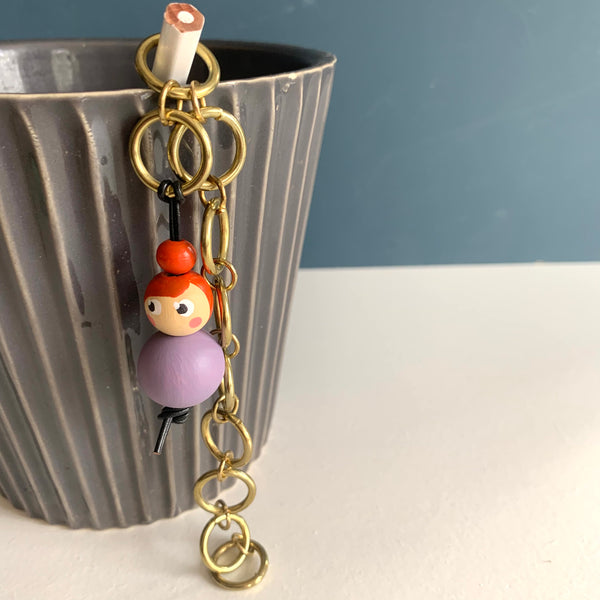 Miss Marker Strikkefisk messingkæde