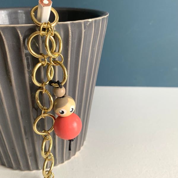 Miss Marker Strikkefisk messingkæde