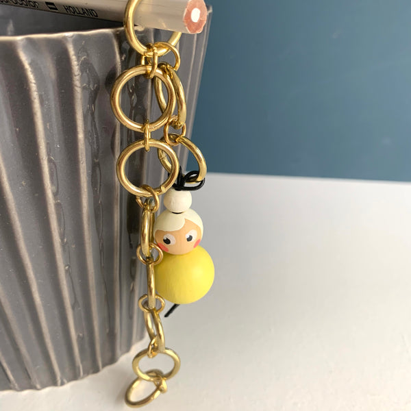 Miss Marker Strikkefisk messingkæde