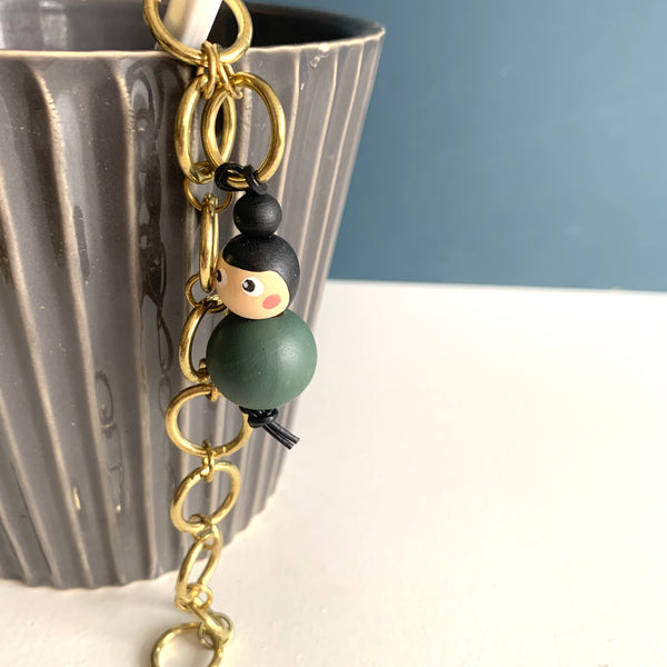 Miss Marker Strikkefisk messingkæde