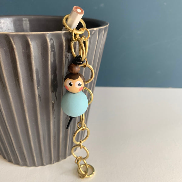 Miss Marker Strikkefisk messingkæde