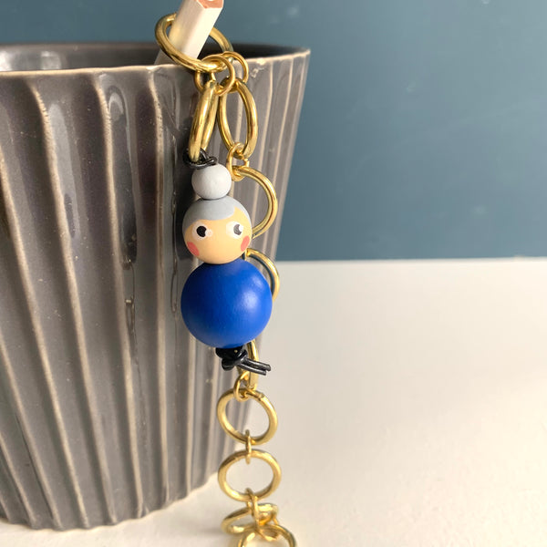 Miss Marker Strikkefisk messingkæde