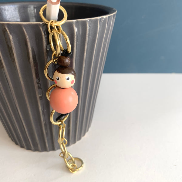 Miss Marker Strikkefisk messingkæde