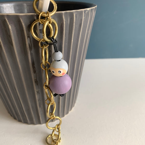 Miss Marker Strikkefisk messingkæde