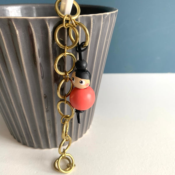 Miss Marker Strikkefisk messingkæde