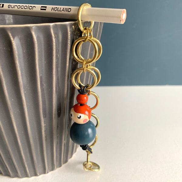 Miss Marker Strikkefisk messingkæde