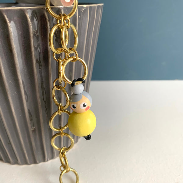 Miss Marker Strikkefisk messingkæde