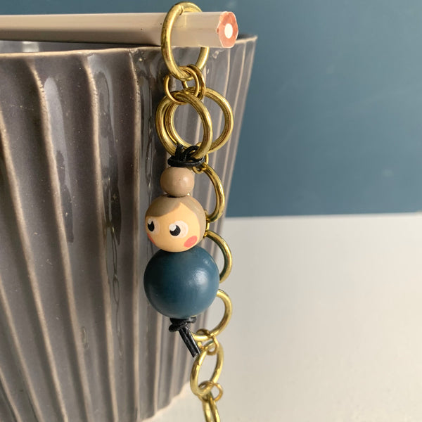 Miss Marker Strikkefisk messingkæde