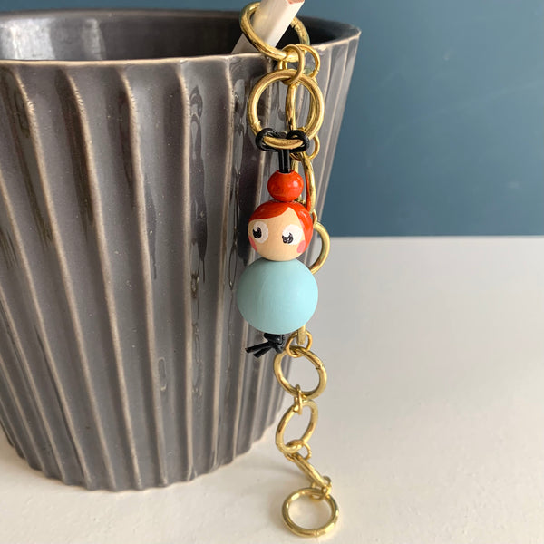 Miss Marker Strikkefisk messingkæde