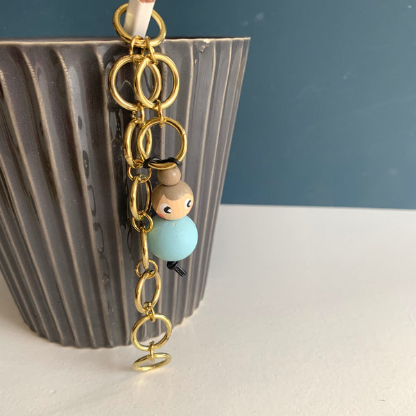 Miss Marker Strikkefisk messingkæde