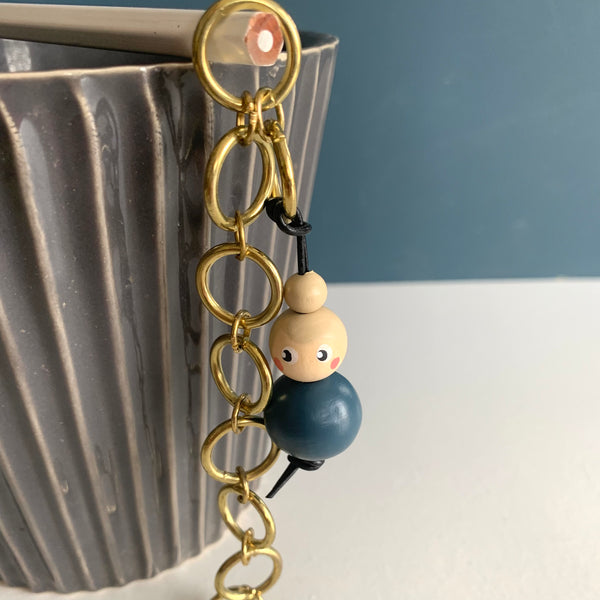 Miss Marker Strikkefisk messingkæde