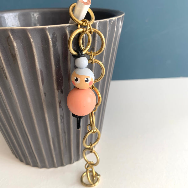 Miss Marker Strikkefisk messingkæde