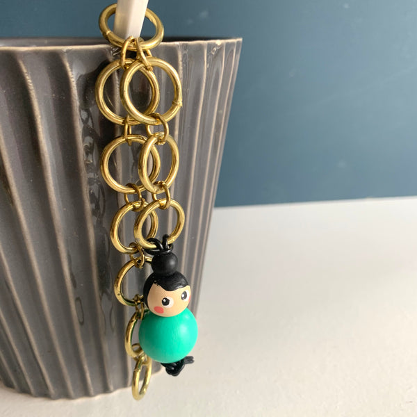 Miss Marker Strikkefisk messingkæde