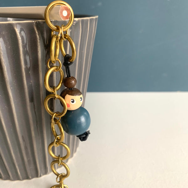 Miss Marker Strikkefisk messingkæde