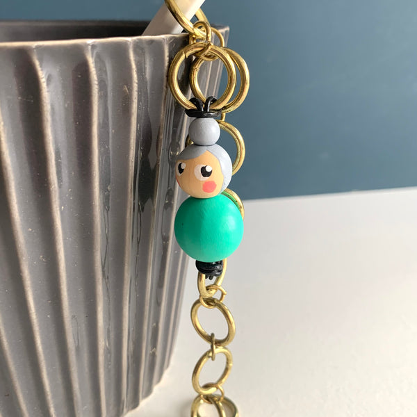 Miss Marker Strikkefisk messingkæde