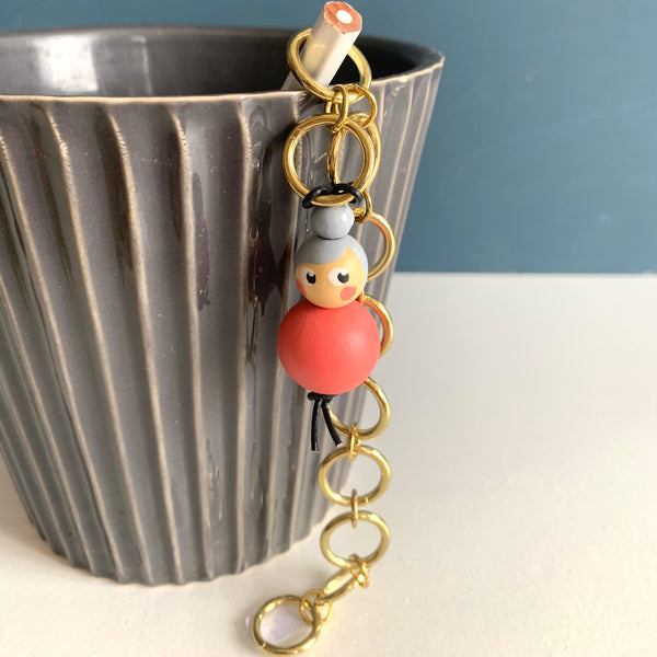 Miss Marker Strikkefisk messingkæde