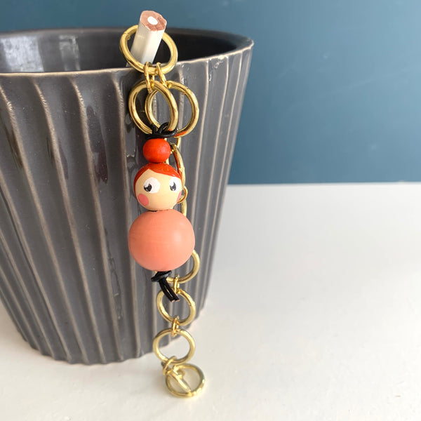 Miss Marker Strikkefisk messingkæde